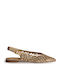 Women's Ballerina Shoes With Strap In Gold Colour