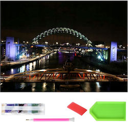 XXL Диамантено Мозайчно Гоблен Zola Tyne Bridge Пейзаж 120 x 60 см