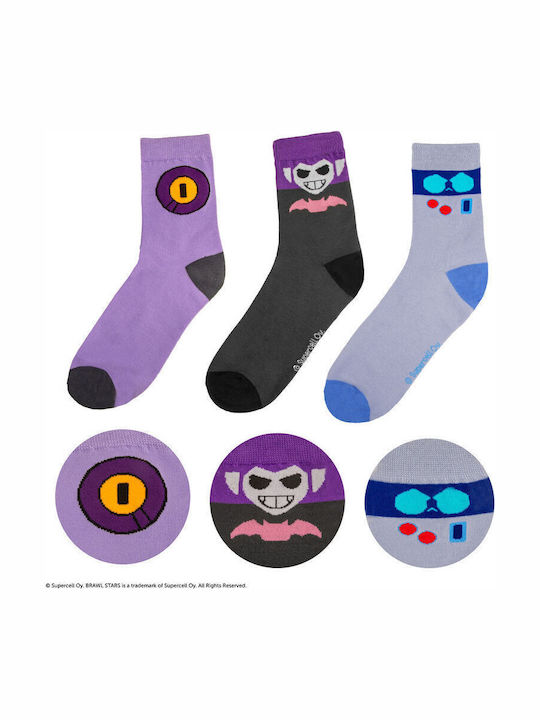 Cinereplicas Brawl Stars Κάλτσες Πολύχρωμες 3Pack