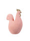 Ceramic Rooster Pink Gold 17x9x25 cm