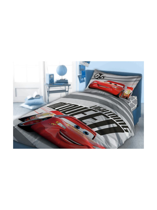 Cars Kids Sheets Set Single Cotton Cars Gray 16...
