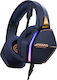 Oniverse Nebula Over Ear Гейминг Слушалки с Връзка 3,5 мм Abysse Сини за PS5