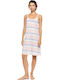 Pink Label Summer Women's Nightgown Sunset Stripe