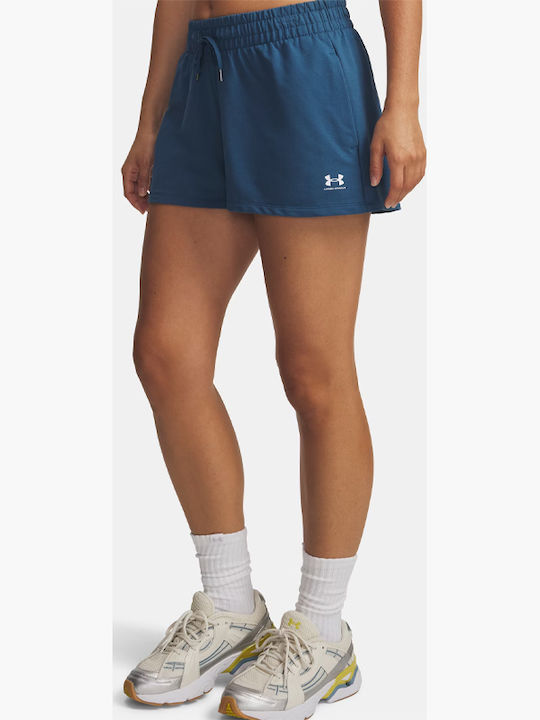 Under Armour Women's Terry Activewear Shorts Blue