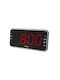 Nedis Am Fm Digital Led Radio Alarm Clock Usb-a Port Time Projection Black