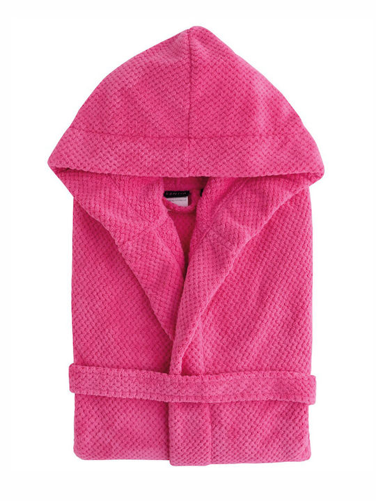Kentia Jump Jump Bademantel mit Kapuze Fuchsie 300g/m²