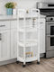 Ankor Trolley Bucătărie Plastic 4 Locuri Alb 40x28x99cm