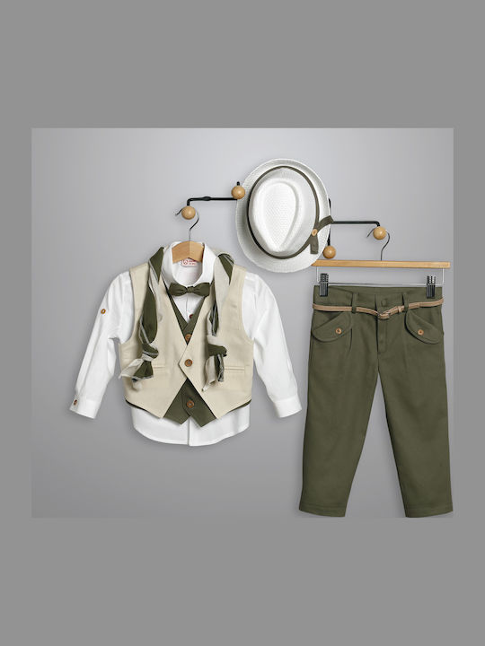 Băieți Costumaș De Botez Verde-Ocru 3019-2 New Life Nl-26-3019-2 Băieți Costumaș De Botez Verde-Ocru 3019-2 New Life Nl-26-3019-2