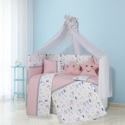 Homeone Baby Bettwäsche-Set Für Krippe Rosa 11 Stück
