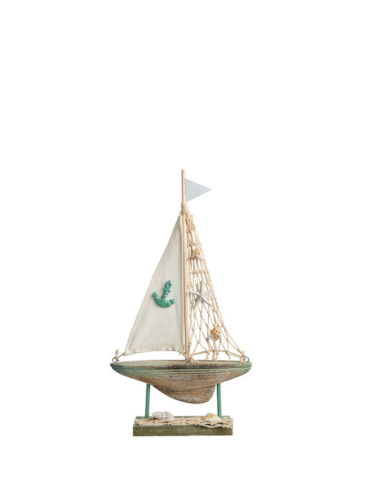 Zen Collection Διακοσμητικό Καράβι Ξύλινο 17.5x4x33cm