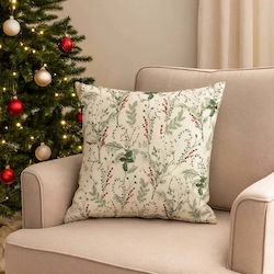 Μαξιλαροθήκη Mistletoe 50x50 Βαμβακερή Χριστουγεννιάτικα Κλαδιά Pghd0130 Μαξιλαροθήκη Mistletoe 50x50 Βαμβακερή Χριστουγεννιάτικα Κλαδιά Pghd0130