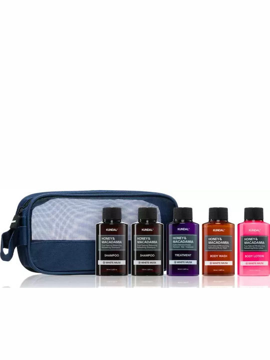 Kundal Honey & Macadamia White Musk Set De Călătorie Îngrijire Corp Păr