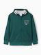 Kids Sweatshirt Cardigan Cypress Green
