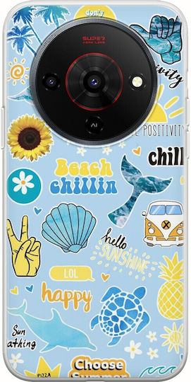 Beach Chillin Zte Blade A76 5g Flexible Tpu Transparent Silicone