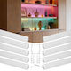 Vevor 10 Pieces V-Shaped Aluminum LED Channels 6.6 Ft/2m Milky Cover Caps Mounting Clips LED Strip Aluminum Profile Installations Easy Installation Under Cabinet Counter