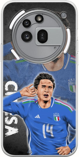Euro 2024 Federico Chiesa Nothing Phone 3a Pro 5g Гъвкав TPU Прозрачен Силикон