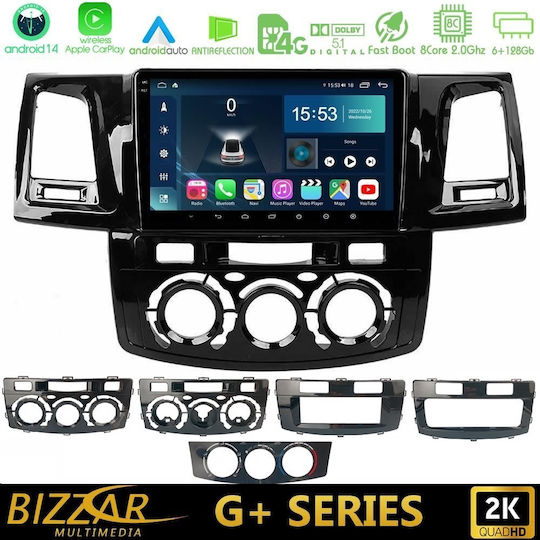 Bizzar Ηχοσύστημα Αυτοκινήτου για Toyota Hilux 2007-2016 (Bluetooth/USB/WiFi/GPS/Apple-Carplay/Android-Auto) με Οθόνη Αφής 9"