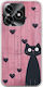 Mobile Phone Case Valentine's Day Cat Is Love Honor X5c Plus Flexible TPU Transparent Silicone