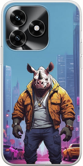 Street Animals Rhinoceros Honor X5c Plus Silicon Flexibil Transparent