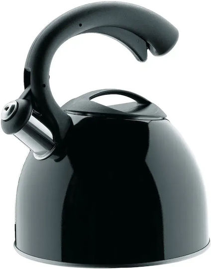 Cilio Emaille Teekessel Schwarz 2500ml