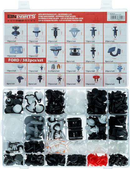 Einparts Clips Ford 382 Stück Fender Panel Installationsset