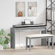 Vidaxl Gray Keyboard Stand Sonoma 120 X 32 X 64 Cm