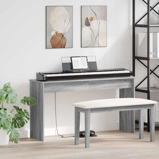 Vidaxl Gray Keyboard Stand Sonoma 120 X 32 X 64 Cm