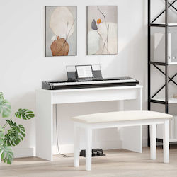 Vidaxl White Keyboard Stand 100 X 32 X 64 Cm Processed Wood Vidaxl White Keyboard Stand 100 X 32 X 64 Cm Processed Wood