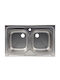 Alveus Undermount Kitchen Sink Inox L80xW50cm Gray