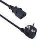 DeTech Netzkabel Pc 1.5m Schwarz