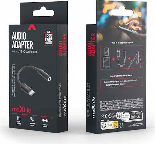 Maxlife Конвертор USB-C мъжки към USB-C женски 1 брой