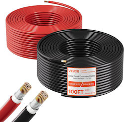 Vevor Κιτ Ηλιακών Καλωδίων 30.48 Μ Μαύρο + Κόκκινο 10 Awg 6 Mm² Pv Επινικελωμένο Χαλκό Ip67 Φωτοβολταϊκά Συστήματα Εξωτερικού Χώρου Tyndcbyzxsx1n32zr001y3