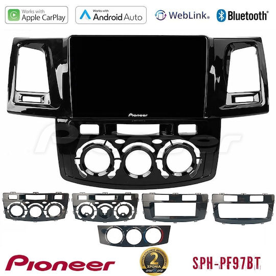 Pioneer Автомобилна аудио система за Toyota Hilux 2007-2016 Bluetooth USB AUX WiFi GPS Apple CarPlay Android Auto с тъчскрийн 9"