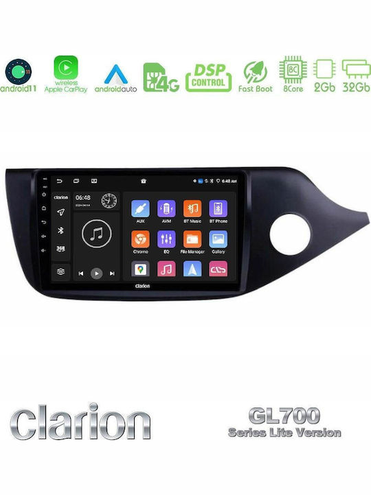 Clarion Car Audio System for Kia Ceed / ProCeed 2013-2017 (Bluetooth/USB/WiFi/GPS/Apple CarPlay/Android Auto) with 9" Touch Screen