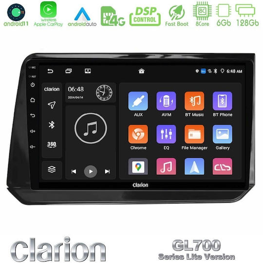 Clarion Car Audio System for Nissan Note 2022-2023 (Bluetooth/USB/WiFi/GPS/Apple CarPlay/Android Auto) with 10" Touch Screen