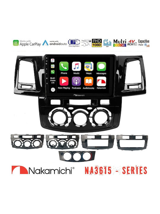 Nakamichi Auto-Audiosystem für Toyota Hilux 2007-2016 mit Touchscreen 9" Bluetooth USB WiFi GPS Apple CarPlay Android Auto