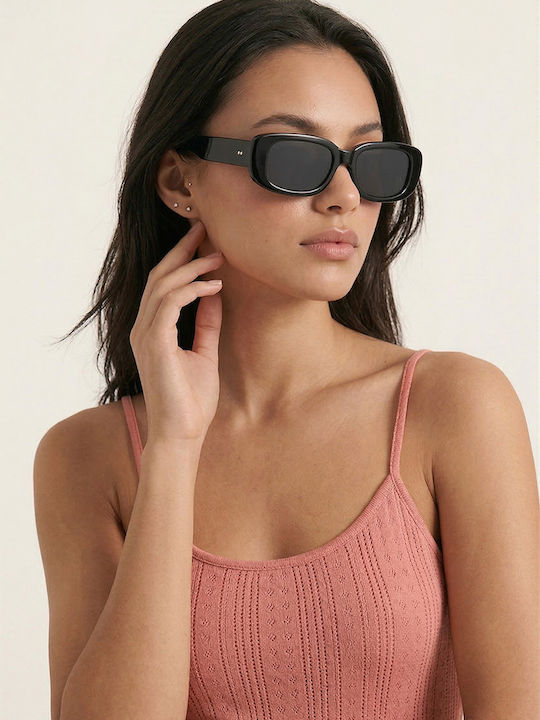 Luigi Unisex Sunglasses with Black Frame and Black Lens 4855201