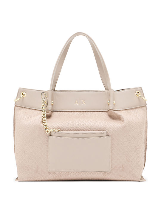 Armani Exchange Geantă Shopper de Umăr Bej