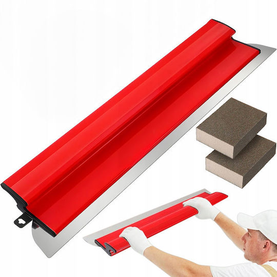 Set Spatule Pentru Chit 2 Bureți Abrasivi Zola Lungime 60 Cm Lamă Interșanjabilă 0 3 Mm Oțel Inoxidabil Roșu