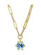 Dyrberg/Kern Steel Necklace Turquoise