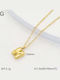 Charmy Κολιέ Μονόγραμμα "Η" από Επιχρυσωμένο Ατσάλι