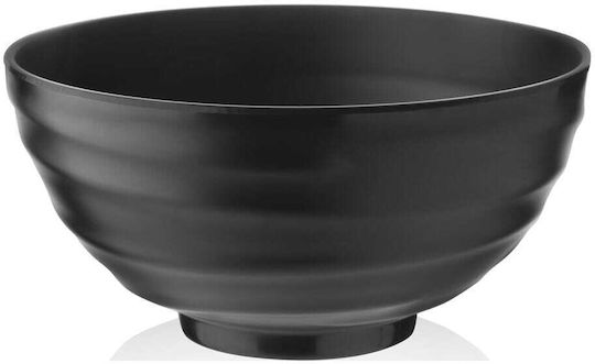 Yuk Round Black Melamine Serving Bowl Diameter 16cm