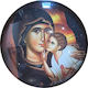 Glass Magnet 34mm Virgin Mary Christ B