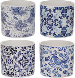 Iliadis Ceramic Blue Plant Pot 13x13x12cm Iliadis Ceramic Blue Plant Pot 13x13x12cm