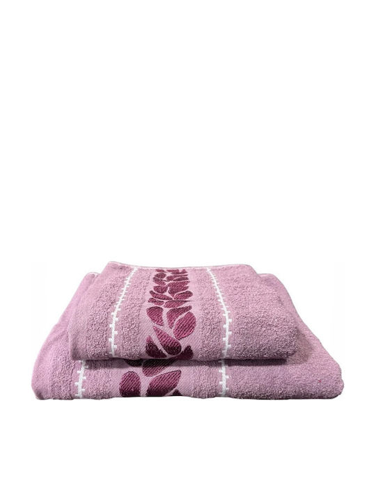 SpitiBazaar Bath Towel 70x140cm Pink Weight 400gr/m²