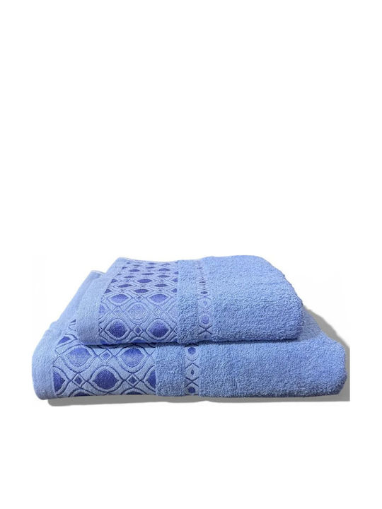 SpitiBazaar Face Towel Light Blue 2 Pieces Weight 400gsm