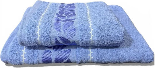 SpitiBazaar Face Towel Light Blue 2 Pieces Weight 400gsm