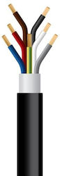 Eurolamp Cablu De Alimentare Cu Diametru 7x1.5mm² Negru 1m 150-13750