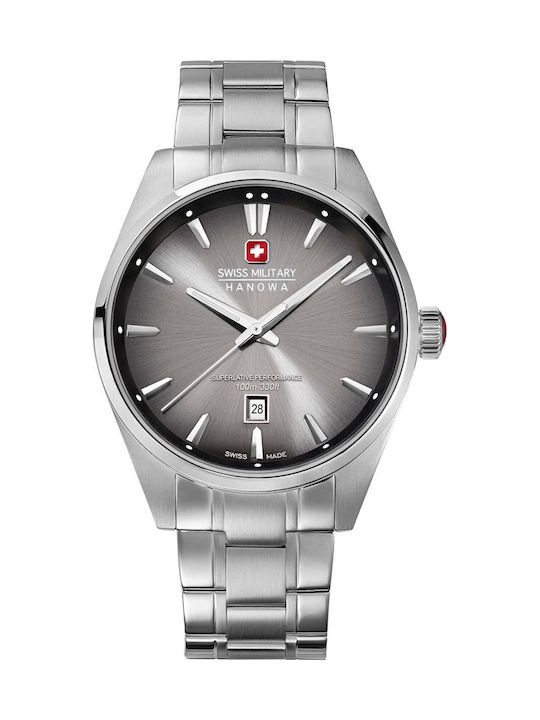 Swiss Military Hanowa Herrenuhr 42mm Batterie m...