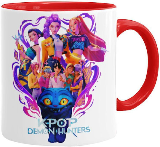 Koupakoupa Kpop Demon Hunters Huntrix Ceramic Red Mug 330ml Koupakoupa Kpop Demon Hunters Huntrix Ceramic Red Mug 330ml